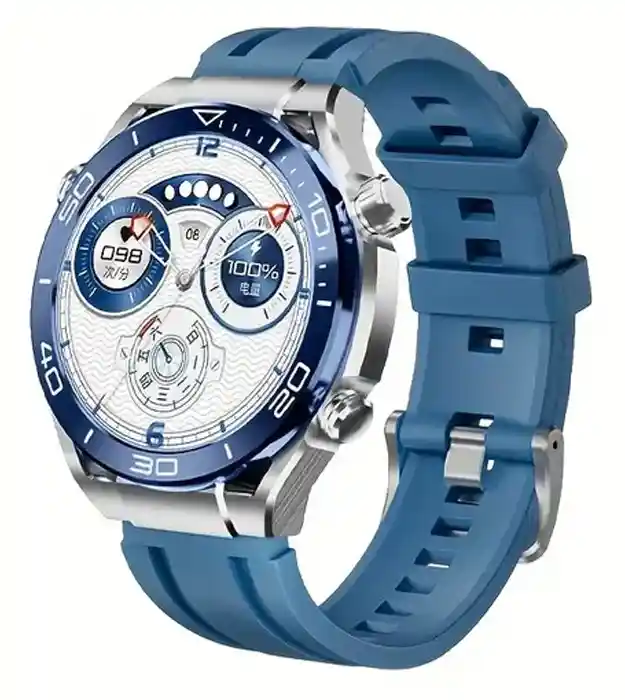 Modré chytré hodinky RegalSport Blue Ultimate s 1.52″ displejem, NFC platbou, Bluetooth voláním a měřením zdraví