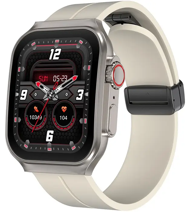 Šedé pánské chytré hodinky Cobalt Elegance s AMOLED displejem a sportovním designem