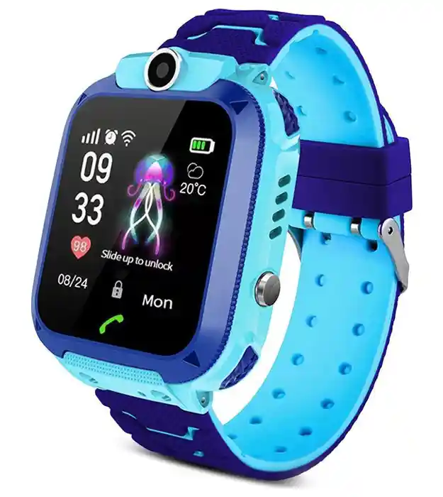 Modré dětské chytré hodinky Luxura Blue Junior s GPS a dotykovým displejem