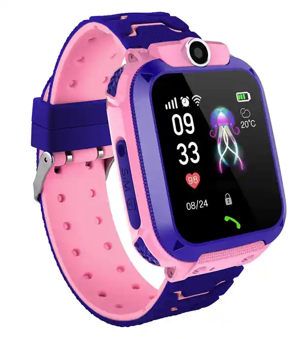 Růžové dětské chytré hodinky Luxura Pink Junior s GPS a dotykovým displejem
