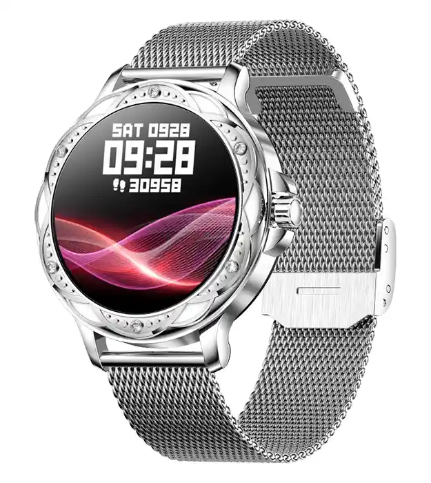 Allure Silver Lux dámské chytré hodinky ve stříbrném provedení s HD TFT displejem, voláním a sledováním zdraví | Nelemi.cz
