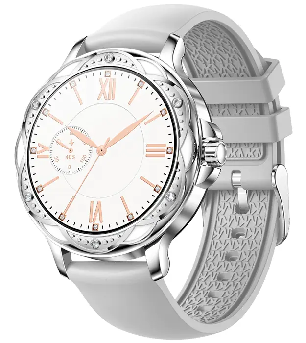 Allure Silver Lux dámské chytré hodinky se silikonovým řemínkem a HD TFT displejem | Nelemi.cz