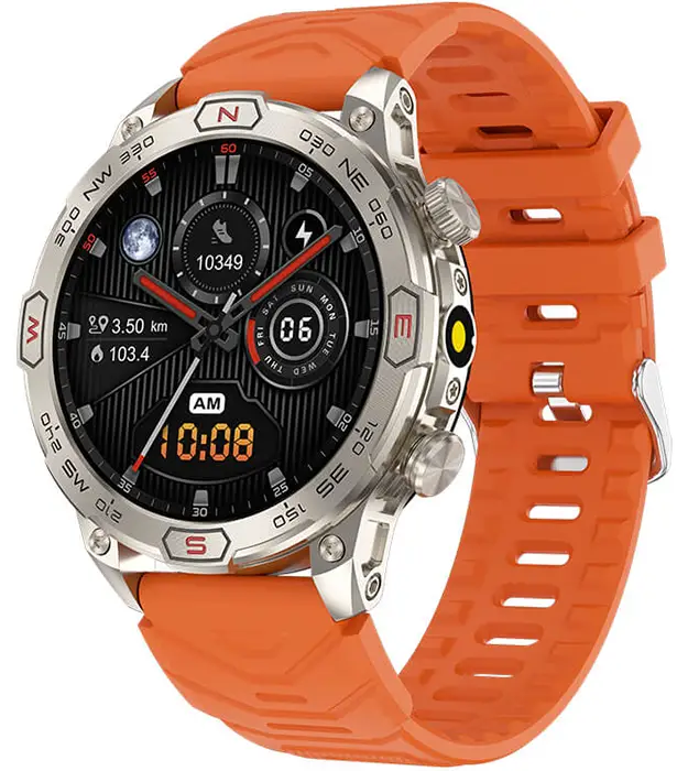 Outdoor oranžové chytré hodinky AdventurePulse s AMOLED displejem a robustním designem
